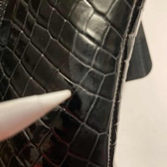 Size 9.5 Rialto Shoes "STARBRIGHT" Women's Boot, BLACK CROCO PATENT Leather - Picture 3 of 8